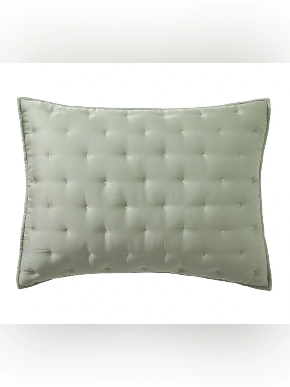 3 Pottery Barn Tencel Lyocell Tufted Standard Pillow Sham Covers NWT Green